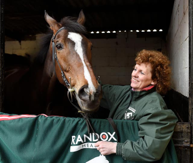 Grand National winner One For Arthur with trainer Lucinda Russell