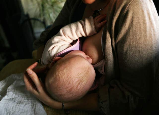 The UK is well behind countries such as Sweden when it comes to breastfeeding rates, figures show (Katie Collins/PA)