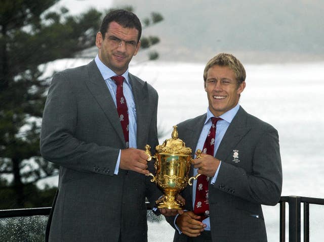Martin Johnson, left, captained England to World Cup glory in 2003 (David Davies/PA)