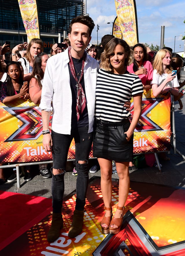 Nick Grimshaw and Caroline Flack