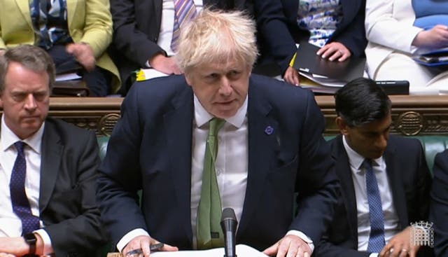 Boris Johnson speaking during Prime Minister’s Questions in the House of Commons