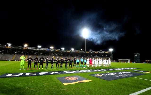 Manchester United played behind closed doors at LASK in the Europa League before the suspension