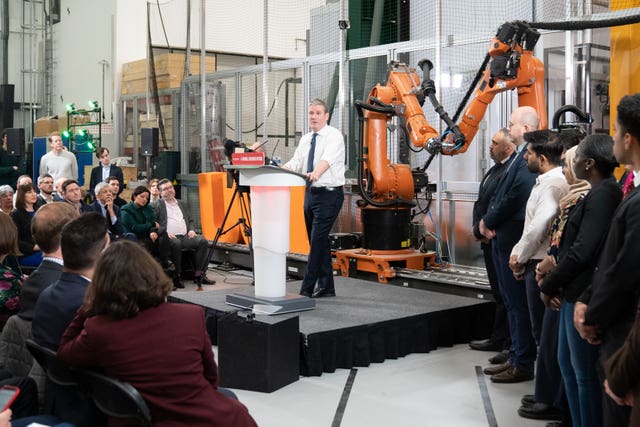 Keir Starmer visit to UCL at Here East