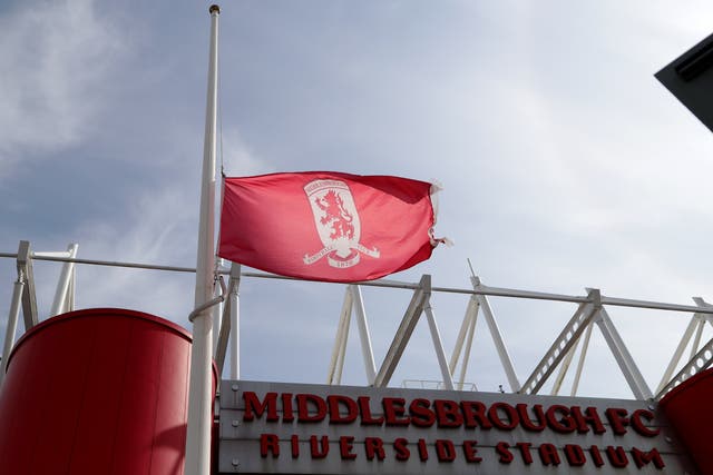 A flag was flying at half-mast before the Sky Bet Championship match between Middlesbrough and QPR, in memory of the Duke of Edinburgh