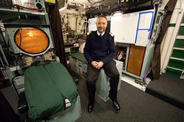 Commodore Bob Anstey, on board HMS Vigilant