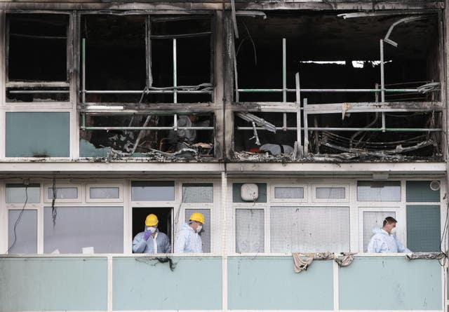 Fire in a high-rise building