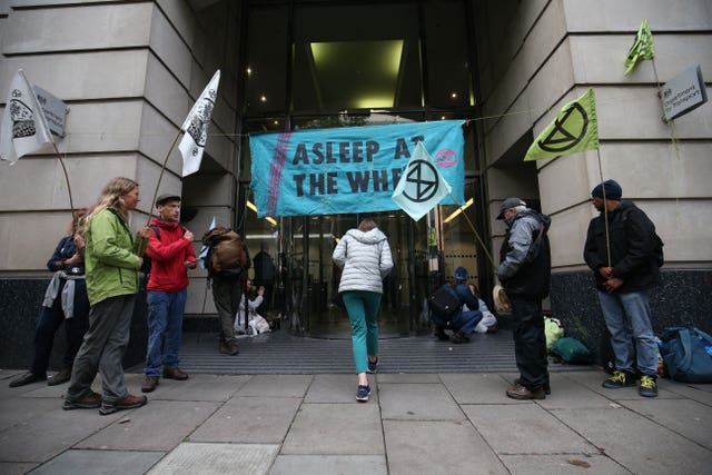 Scenes outside the Department for Transport