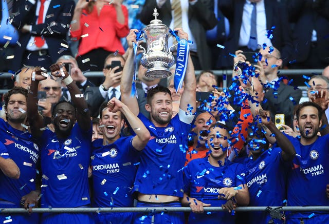 Gary Cahill, centre, believes Chelsea continue to be successful