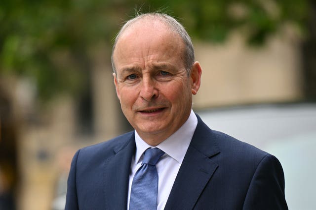 Taoiseach Micheál Martin arrives at No 10 North, Manchester