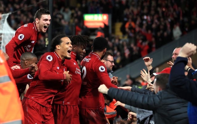Origi's late goal was crucial in keeping the pressure on Premier League leaders Manchester City.