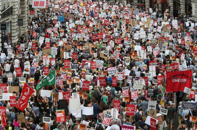 Trump protests