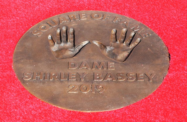 Dame Shirley Bassey’s handprints 