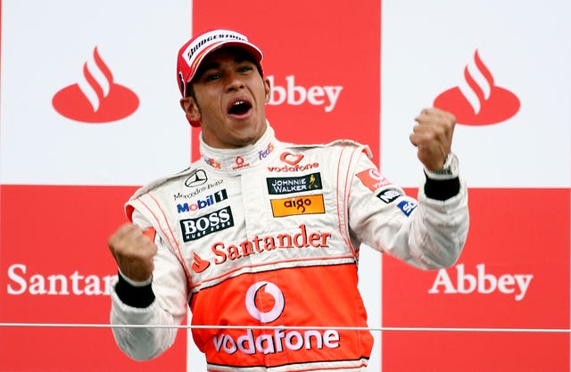 Lewis Hamilton celebrates after one of his finest victories