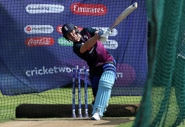 Jason Roy takes part in a nets session at Edgbaston