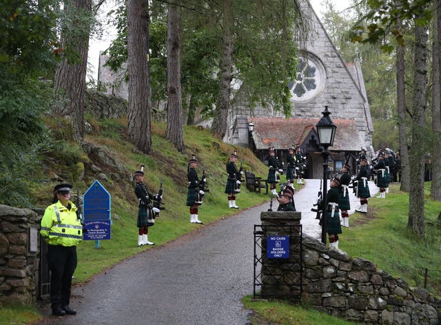Queen attends church service