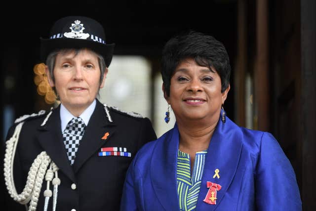 Baroness Lawrence (right) with Metropolitan Police Commissioner Cressida Dick (Victoria Jones/PA)