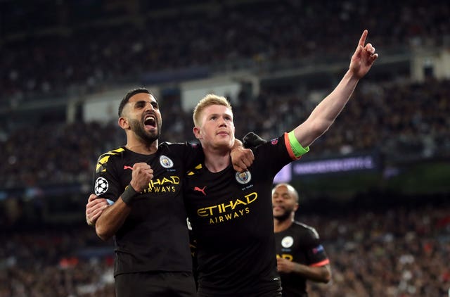 Kevin De Bruyne (right) scored the winner at the Bernabeu