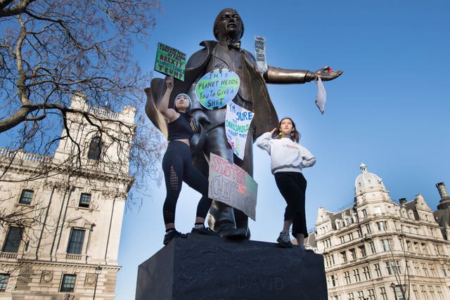 Climate change protest