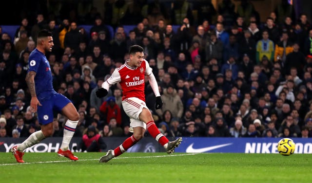 Gabriel Martinelli scores Arsenal''s first equaliser