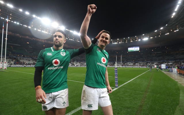 Conor Murray, left, and Johnny Sexton