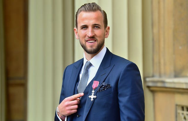 England captain Harry Kane after being made an MBE in 2019