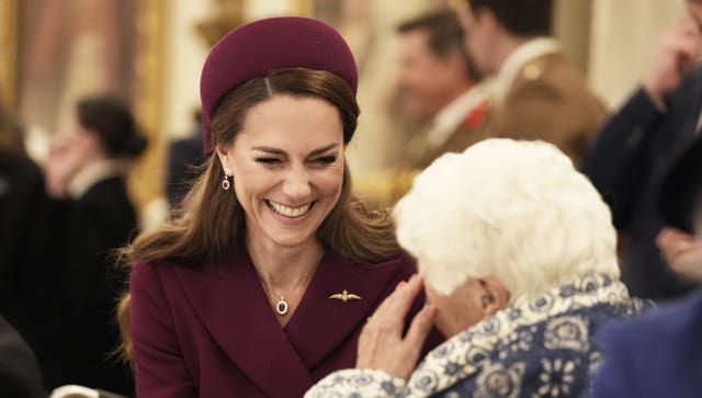 The Princess of Wales joins Second World War veterans at the palace tea party at the start of the week