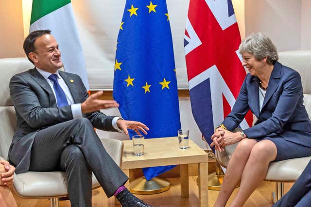 Leo Varadkar and Theresa May 