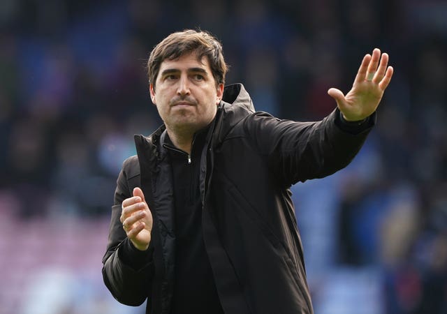 Andoni Iraola waves to the Bournemouth fans