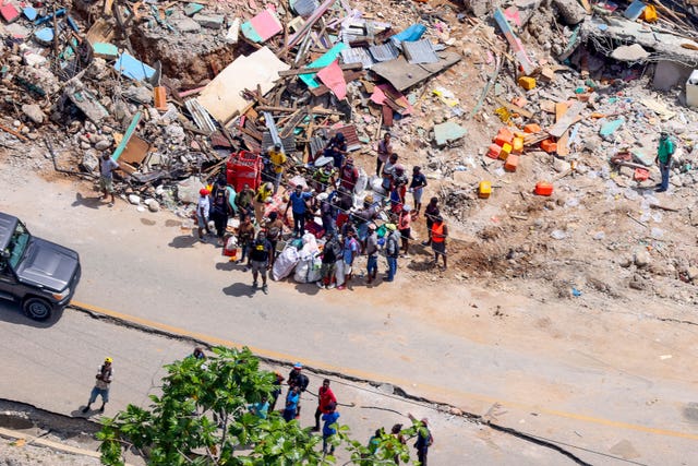 The 7.2-magnitude earthquake caused huge damage (Ministry of Defence)