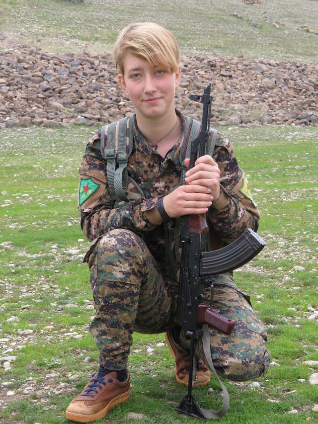 Anna Campbell was killed in a Turkish airstrike (YPJ/PA)