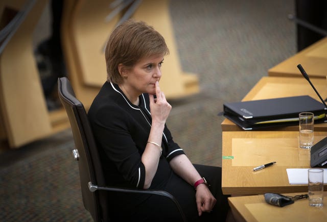 Nicola Sturgeon in Holyrood
