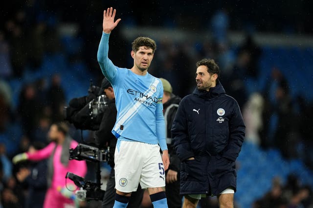 John Stones, left, and Bernardo Silva