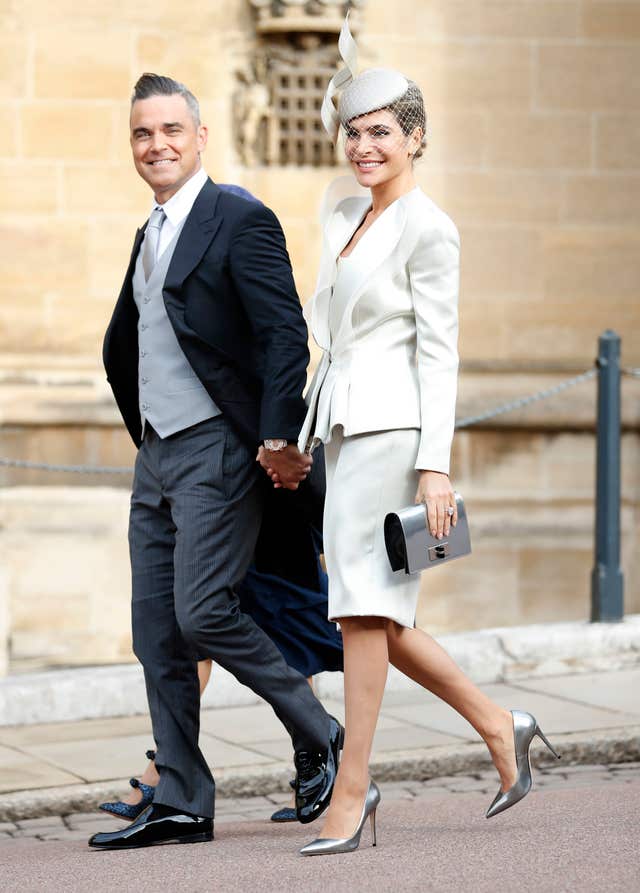 Robbie Williams and his wife Ayda Field