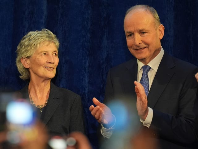 President-elect Catherine Connolly with Taoiseach Micheal Martin