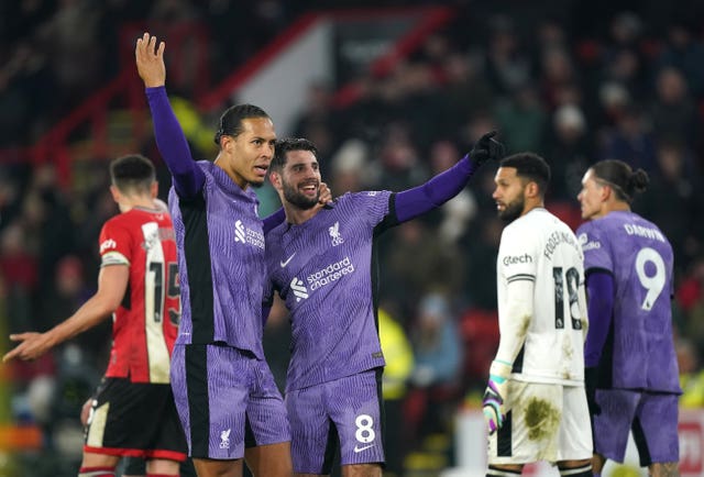 Virgil van Dijk and Dominik Szoboszlai scored Liverpool''s goals