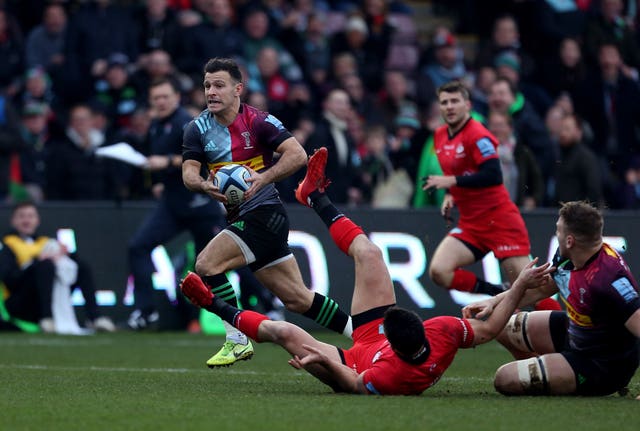 Danny Care scored the first of Harlequins six tries against Saracens