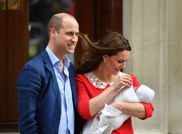 The Duke and Duchess of Cambridge and their newborn son (Dominic Lipinski/PA)