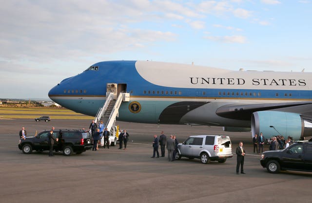 Donald Trump at Prestwick Airport