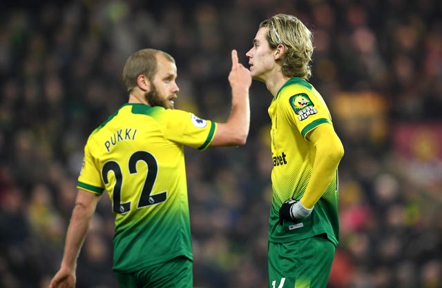 Teemu Pukki (left) and Todd Cantwell will be hoping for recalls this weekend.