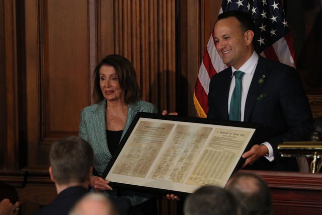 Nancy Pelosi and Leo Varadkar