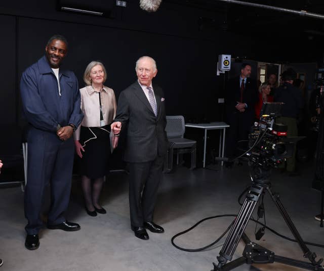 The King with Sir Idris Elba