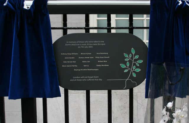 A memorial plaque stands in Tavistock Square (PA)