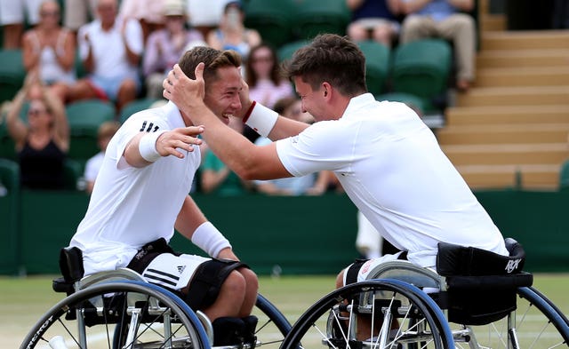 Alfie Hewett (left) and Gordon Reid have won three Wimbledon doubles titles