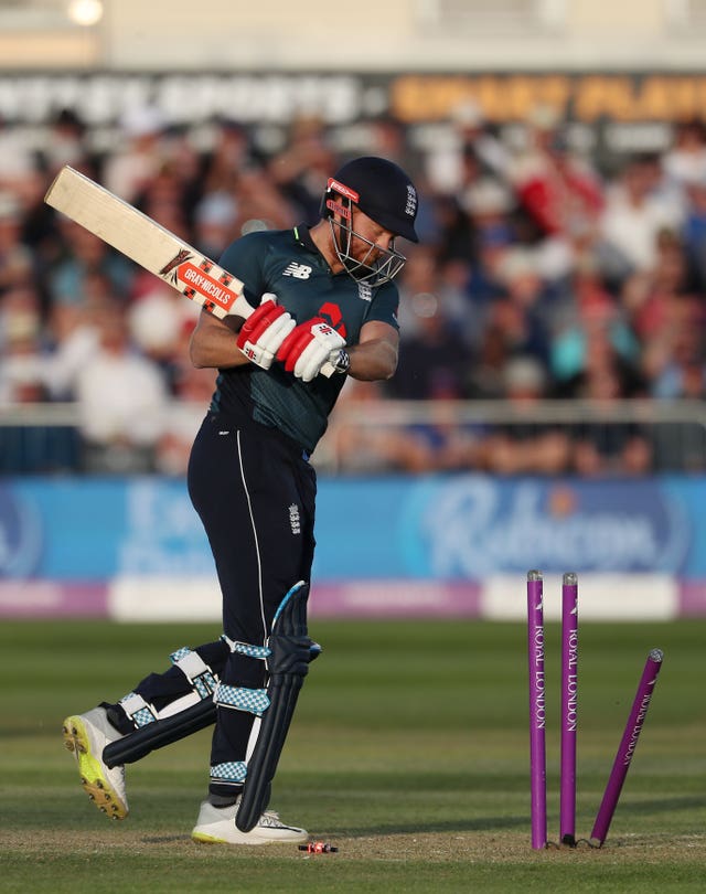 Bairstow struck the stumps with his bat after being dismissed for 128 in against Pakistan at Bristol