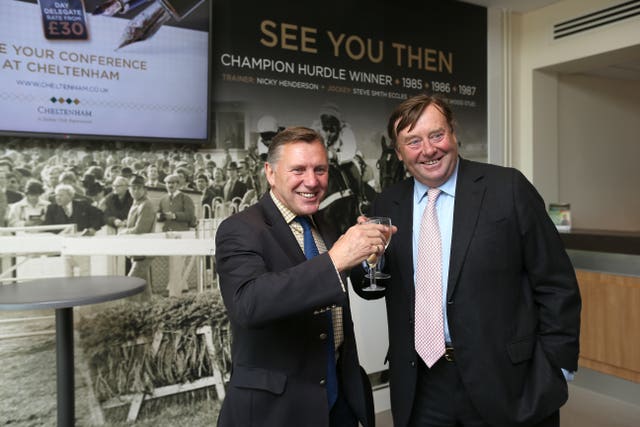 Nicky Henderson and Steve Smith Eccles together at Cheltenham 