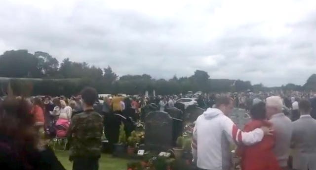 The scene in St Patrick’s Cemetery, Dowdallshill in Dundalk