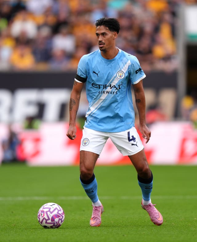 Manchester City’s Tijjani Reijnders during the Premier League match at Wolves
