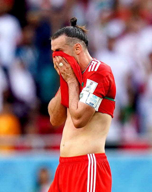 Wales’ Gareth Bale appears dejected following the defeat