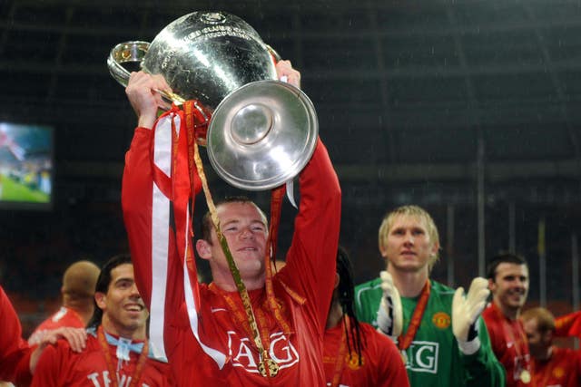 Rooney won the Champions League in 2008 after Manchester United beat Chelsea on penalties.