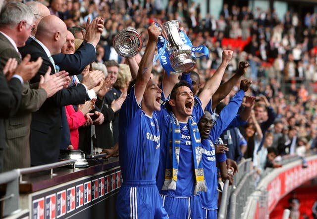 And he won yet more silverware later that season as Chelsea secured the FA Cup